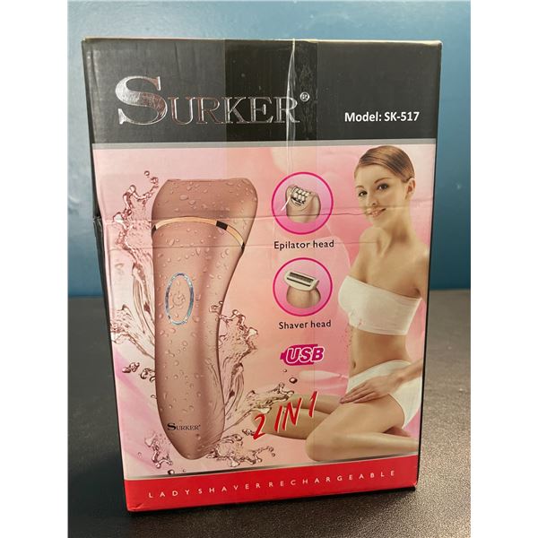 Lot of 1 Surker Rechargeable Lady Shaver - For Body & Face - Brand New