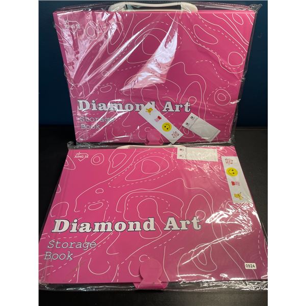 Lot of 2 Diamond Art Storage Organizers - Size A3 - 17.5inch x 12.7 inch - Pink - Brand New