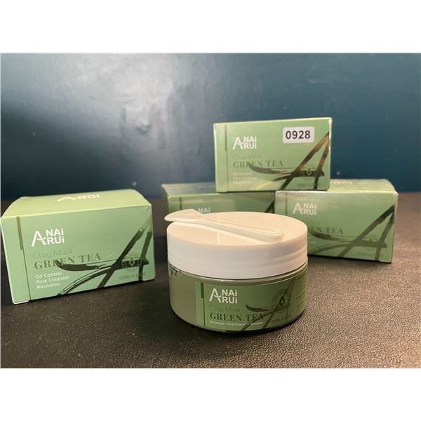 Lot of 4 Green Tea Clay Facial Masks by Anai Arui - Brand New