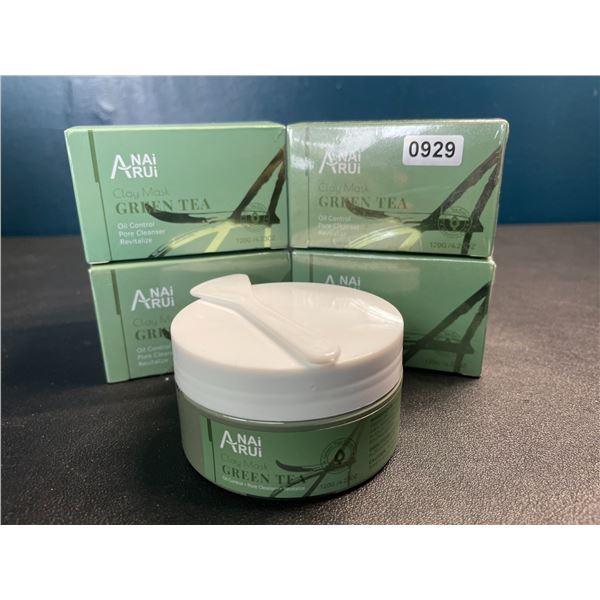 Lot of 4 Green Tea Clay Facial Masks by Anai Arui - Brand New
