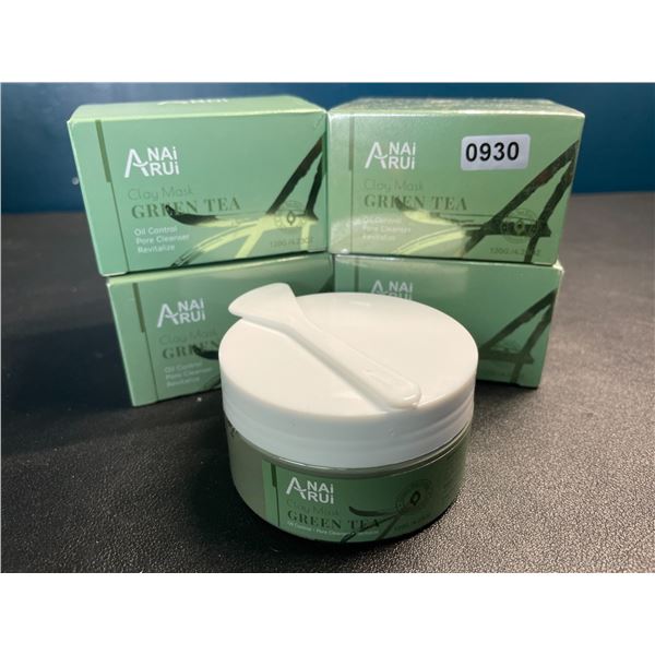 Lot of 4 Green Tea Clay Facial Masks by Anai Arui - Brand New