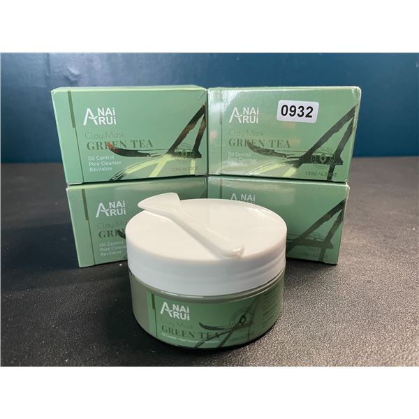 Lot of 4 Green Tea Clay Facial Masks by Anai Arui - Brand New