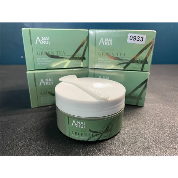 Lot of 4 Green Tea Clay Facial Masks by Anai Arui - Brand New
