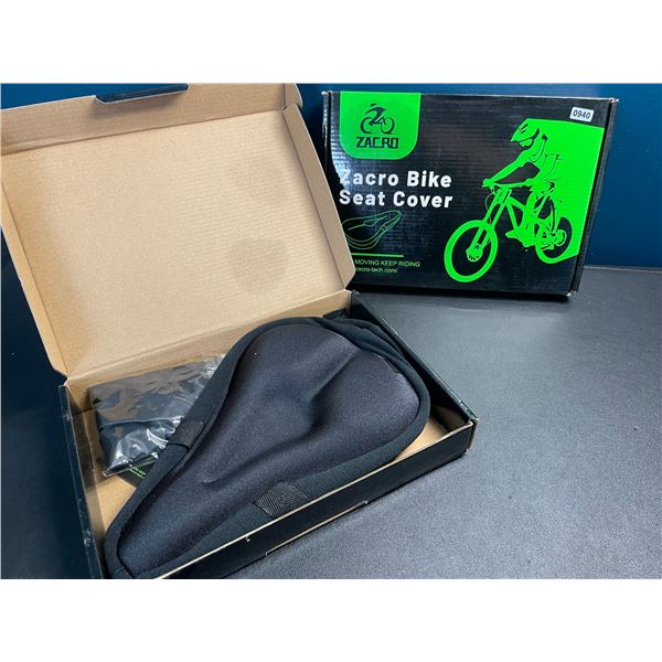 Lot of 2 Zacro Gel Bike Seat Covers - For Men/Women & Indoor/Outdoor Bikes - Brand New