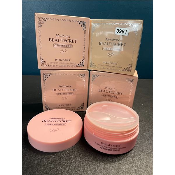 Lot of 4 Boxes of Red Algae Moisturizing Beauty Eye Masks - Reduces Eye Puffiness - Brand New