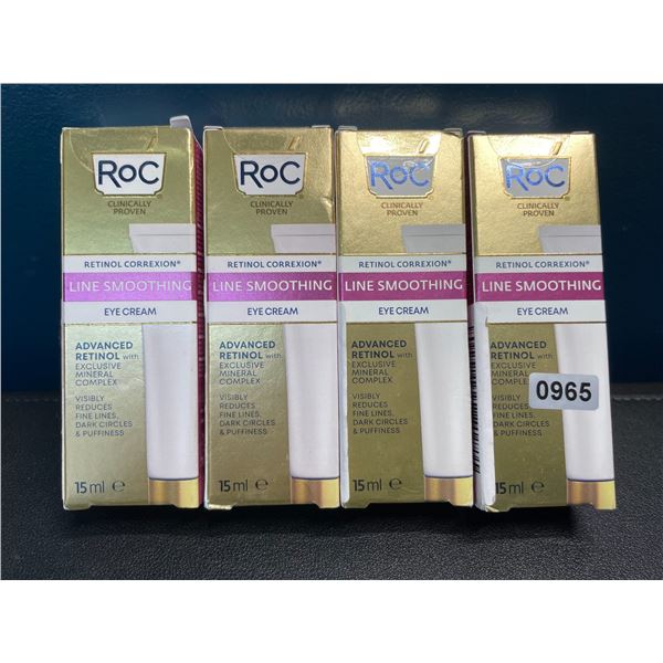 Lot of 4 Boxes of RoC Retinol Correxion Line Smoothing Eye Creams - 15ml - Brand New!