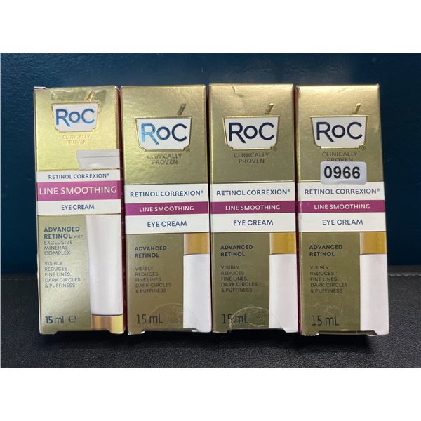 Lot of 4 Boxes of RoC Retinol Correxion Line Smoothing Eye Creams - 15ml - Brand New!