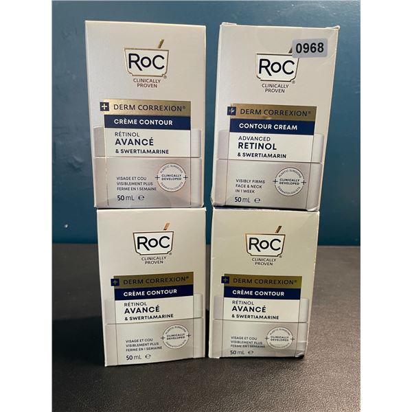 Lot of 4 Boxes of RoC Derm Correxion Contour Creams Advance Retinol Firming Face/Neck Creams - New!