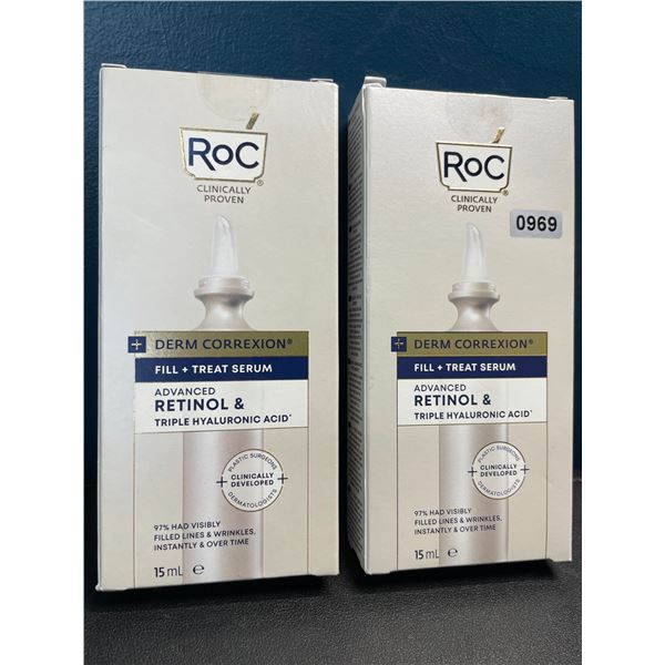 Lot of 2 Boxes of RoC Derm Correxion Fill + Treat Serums for Lines/Wrinkles - Brand New