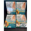Image 1 : Lot of 4 Boxes of Foot Peel Masks with Collagen - 2 Pairs Each - Brand new