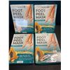 Image 1 : Lot of 4 Boxes of Foot Peel Masks with Collagen - 2 Pairs Each - Brand new