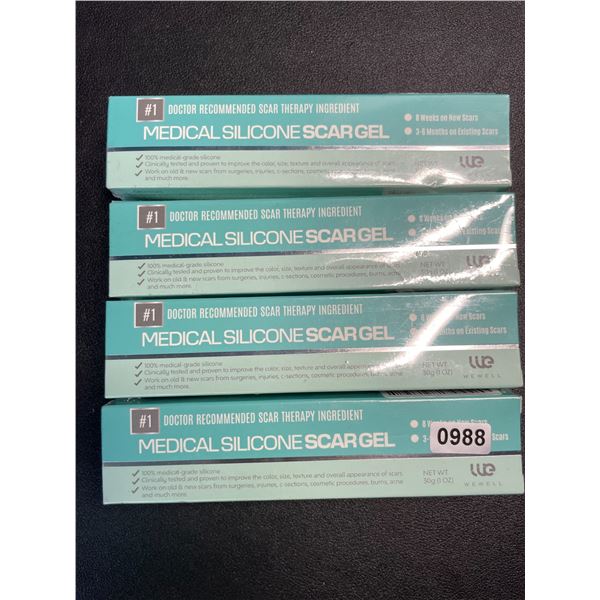 Lot of 4 Boxes of Medical Silicone Scar Gel - 30g - Brand New
