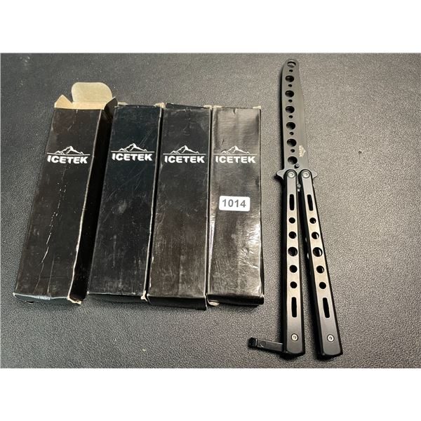 Lot of 4 Butterfly Folding Practice Training Knives - Brand New