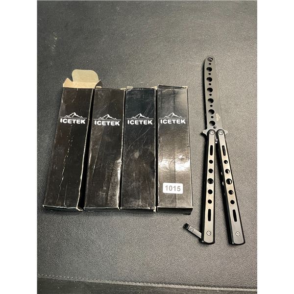 Lot of 4 Butterfly Folding Practice Training Knives - Brand New