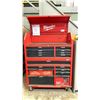 Image 1 : MILWAUKEE 46" 16 DRAWER STEEL MOBILE CABINET + CHEST COMBO WITH CONTENTS & A 1800 LBS TOTAL WEIGHT