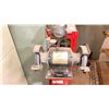 Image 2 : YY 6" BENCH GRINDER ON STEEL PEDESTAL STAND WITH 3 ADDITIONAL GRINDING WHEELS