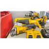 Image 2 : GROUP OF 6 DEWALT 20V CORDLESS TOOLS WITH 2 BATTERIES, CHARGER & 2 SMALL BOXES OF RECIPROCATING SAW