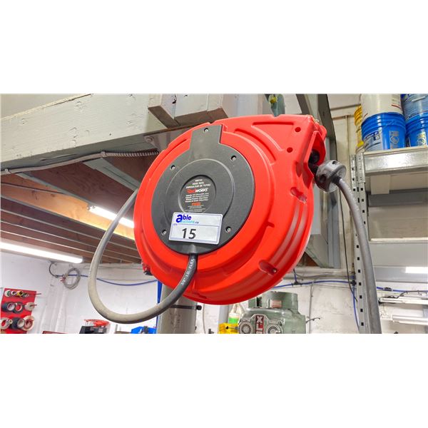 REELWORKS WALL MOUNT HOSE REEL WITH 50' AIRLINE HOSE 300 PSI WORKING PRESSURE