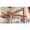 Image 1 : RED ARTICULATING JIB CRANE WITH A CM 1 TONNE HOIST & CHAIN