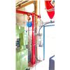 Image 3 : RED ARTICULATING JIB CRANE WITH A CM 1 TONNE HOIST & CHAIN