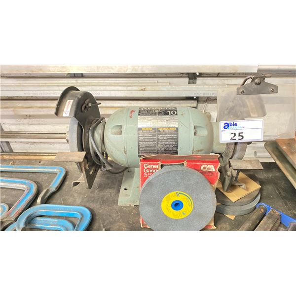 DELTA 10" BENCH GRINDER WITH 4 ADDITIONAL GRINDING WHEELS