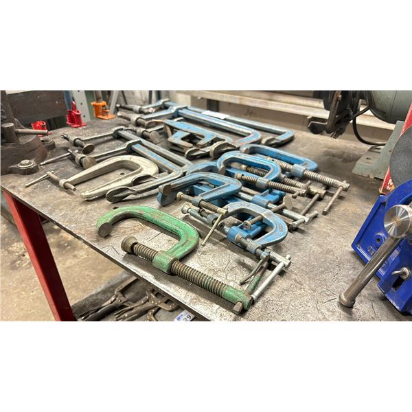 GROUP OF APPROX. 20 ASSORTED C CLAMPS & BAR CLAMPS