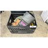 Image 1 : CRATE OF OXYACETYLENE TORCH ACCESSORIES, GAUGES, HOSELINE, GLOVES, TORCHES & TORCH TIPS