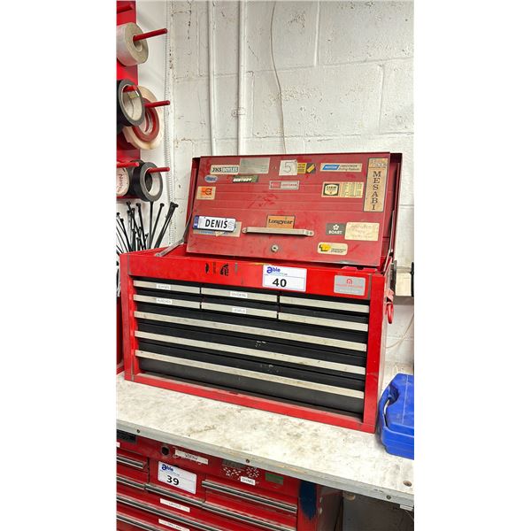 SEARS CRAFTSMAN RED 9 DRAWER TOOL BOX WITH CONTENTS