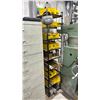 Image 1 : METAL SHELF UNIT FILLED WITH ASSORTED MOSTLY BRASS & ALUMINUM METAL HARDWARE - ROUND STOCK, FLAT