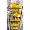 Image 2 : METAL SHELF UNIT FILLED WITH ASSORTED MOSTLY BRASS & ALUMINUM METAL HARDWARE - ROUND STOCK, FLAT