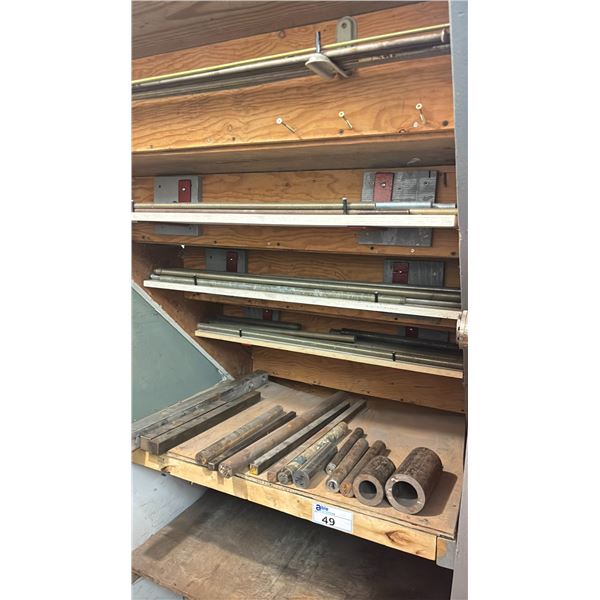 LARGE GROUP OF ASSORTED STEEL SHOP MATERIAL, ASSORTED THREADED REDDI ROD & PRECISION GROUND