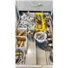 Image 3 : 7 DRAWER METAL STORAGE CABINET WITH ASSORTED BLACK PIPE FITTINGS, WATER + GAS FITTINGS, AIR