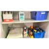 Image 2 : GLOBAL METAL 2 DOOR GREY STORAGE CABINET WITH CONTENTS - LUBRICANTS, CLEANERS, DEGREASERS & ASSORTED