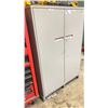 Image 3 : GREY METAL 2 DOOR STORAGE CABINET - APPROX. 4'H X 3'W X 1.5'D ** CONTENTS NOT INCLUDED + LAST DAY