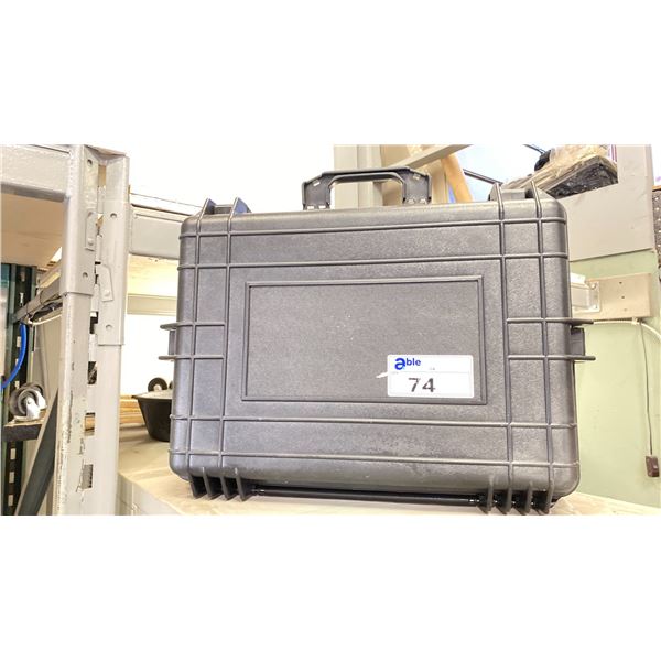 BLACK PELICAN STYLE DUSTPROOF, WATERPROOF & IMPACT RESISTANT CARRYING/STORAGE CASE