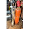 Image 3 : OXYACETYLENE WELDING SET - DOLLIES, TANKS, TORCH, HOSES, GAUGES & BUNDLES OF ASSORTED TIG