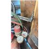Image 4 : OXYACETYLENE WELDING SET - DOLLIES, TANKS, TORCH, HOSES, GAUGES & BUNDLES OF ASSORTED TIG
