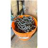 Image 2 : ORANGE BUCKET FILLED WITH APPROX. 100' OF CHAIN