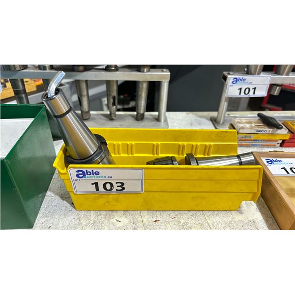 JACOBS LARGE CHUCK WITH NO. 40 MILLING ARBOUR & 1" COLLET WITH NO. 40 MILLING ARBOUR