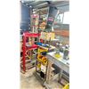 Image 1 : 9 TIER METAL FRAMED SHELVING UNIT WITH MISCELLANEOUS ITEMS