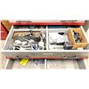 Image 4 : SOLID STEEL 5 DRAWER WORKBENCH FILLED WITH MACHINE SHOP TOOLING & NO. RECORD MECHANICS VICE