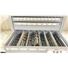 Image 2 : HUOT 3 DRAWER FRACTIONAL DRILL CABINET WITH FULL SET OF DRILL BITS
