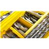 Image 4 : GROUP OF LARGE DRILL BITS IN A TOTE - APPROX. 24 * INCLUDES 4 WHEEL DOLLY & TOTE *