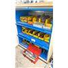 Image 1 : 3 SECTION METAL STORAGE CABINET FILLED WITH MACHINE TOOLING - LONG DRILL BITS, REEMERS, SLITTING