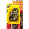 Image 4 : GROUP OF SMALL PLASTIC ORGANIZER CONTAINERS WITH MACHINIST BALL BEARINGS & SHAFT COLLARS