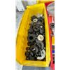 Image 5 : GROUP OF SMALL PLASTIC ORGANIZER CONTAINERS WITH MACHINIST BALL BEARINGS & SHAFT COLLARS