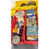 Image 6 : GROUP OF SMALL PLASTIC ORGANIZER CONTAINERS WITH MACHINIST BALL BEARINGS & SHAFT COLLARS
