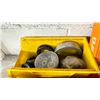 Image 9 : GROUP OF SMALL PLASTIC ORGANIZER CONTAINERS WITH MACHINIST BALL BEARINGS & SHAFT COLLARS