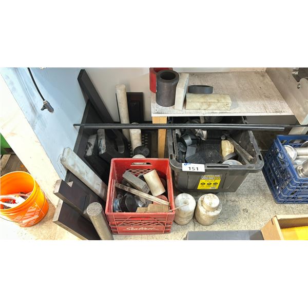 ASSORTED PLASTICS, CROP ENDS, UHMW & DELRIN
