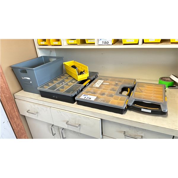 PNEUMATIC KIT - THREE ORGANIZER CASES, TWO PLASTIC BOXES OF PNEUMATIC PISCO FITTINGS & PNEUMATIC